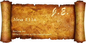Jóna Ella névjegykártya